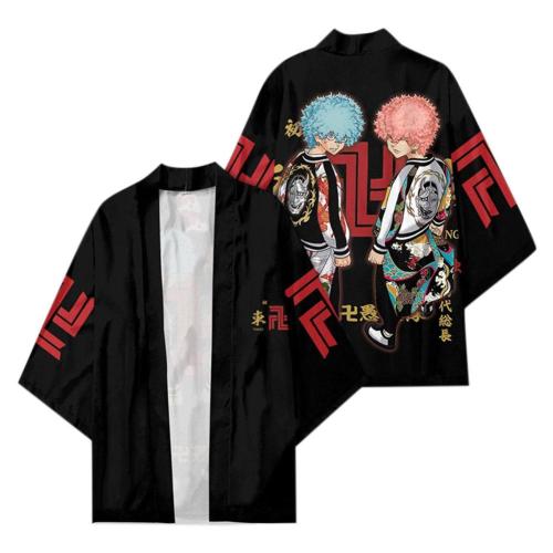 Tokyo Revengers Souya Nahoya Kawata Cosplay Cloak Kimono Cardigan Robe Cospaly Costume Print Casual Coat