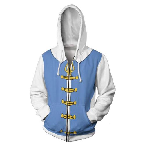 Fairy Tail Lucy Cosplay Zip Up Hoodie 3D Printed Hooded Sweatshirt Men Women Casual Streetwear Jacket Coat