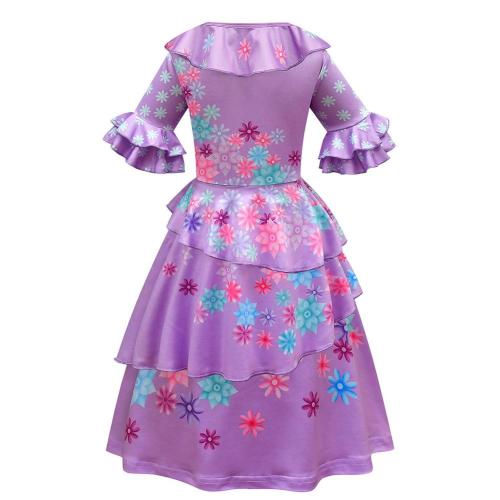 Kids Girls Encanto Cosplay Dress Costume Outfits Halloween Carnival Suit