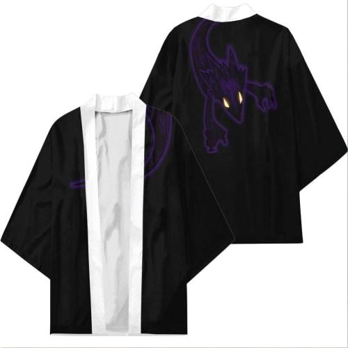 My Hero Academia Tokoyami Fumikage Cosplay Cloak Kimono Cardigan Robe Cospaly Costume Print Casual Coat