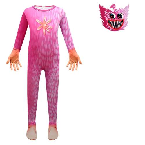 Poppy Playtime - Pink Jumpsuit Mask Cosplay Costume Outfits Halloween Carnival Suit