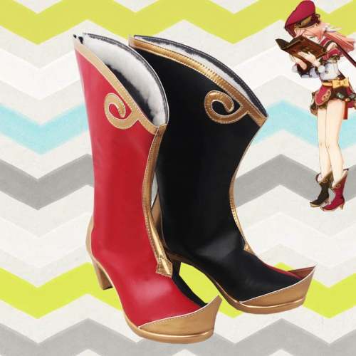 Genshin Impact Yan Fei Cosplay Shoes Boots Halloween Costumes Accessory Made