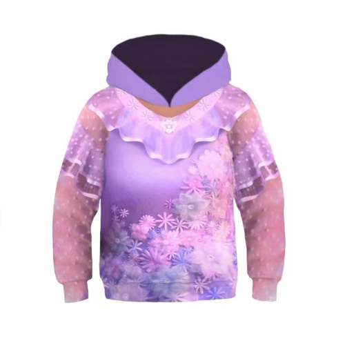Encanto Isabela Cosplay Hoodie 3D Printed Hooded Sweatshirt Kids Children Casual Streetwear Pullover