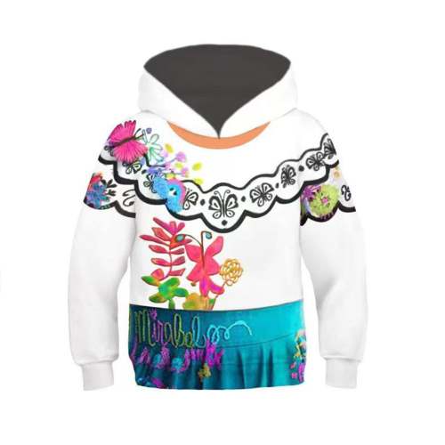 Encanto Mirabel Cosplay Hoodie 3D Printed Hooded Sweatshirt Kids Children Casual Streetwear Pullover