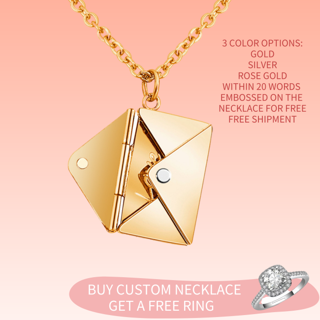20 words free embossing 18K necklace