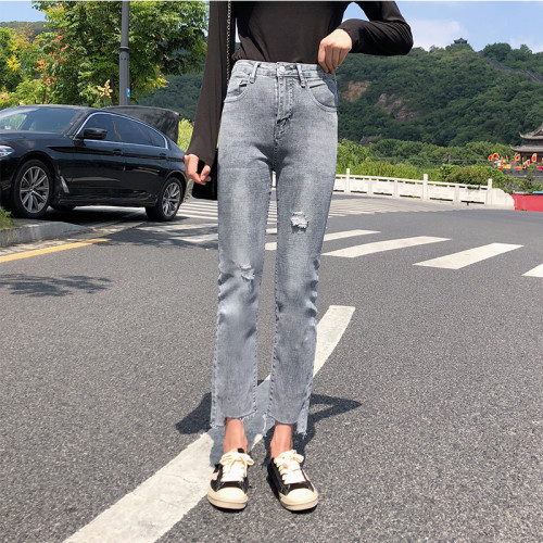 Women Denim Jeans Stylish Mini Bell-bottomed Pants Jeans for Leisure and comfort Streetwear Pants Light Cotton Women Jeans