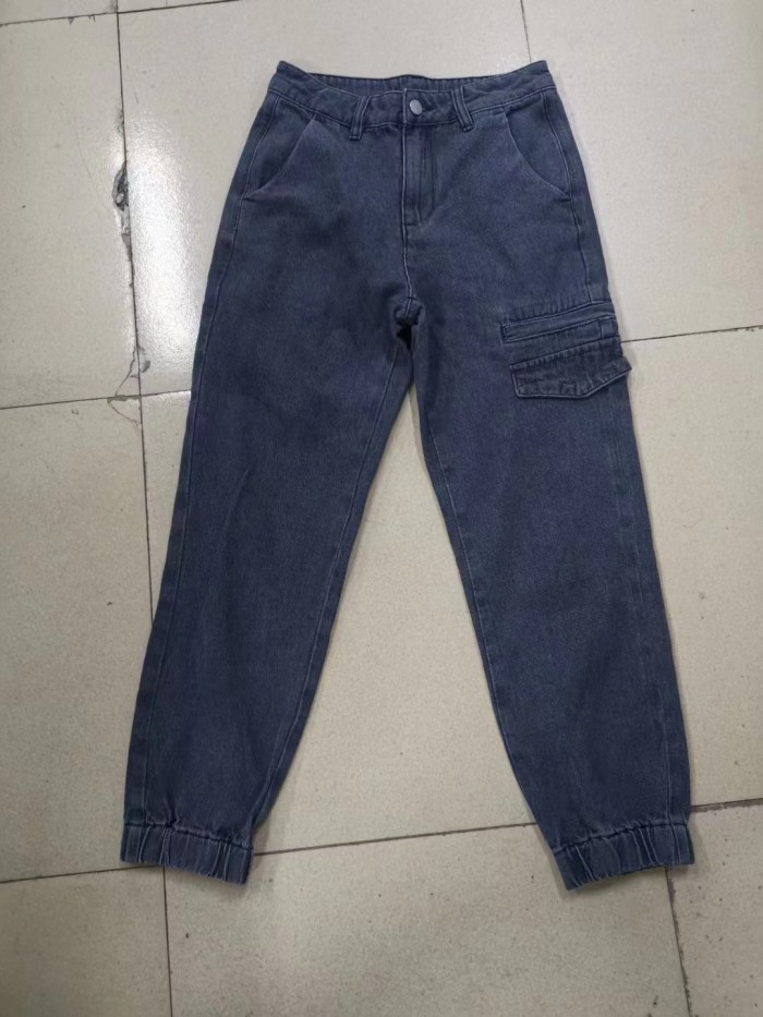 Stock jeans cheap jeans high quality European and American jeans skinny slim fit loose wide leg jeans
