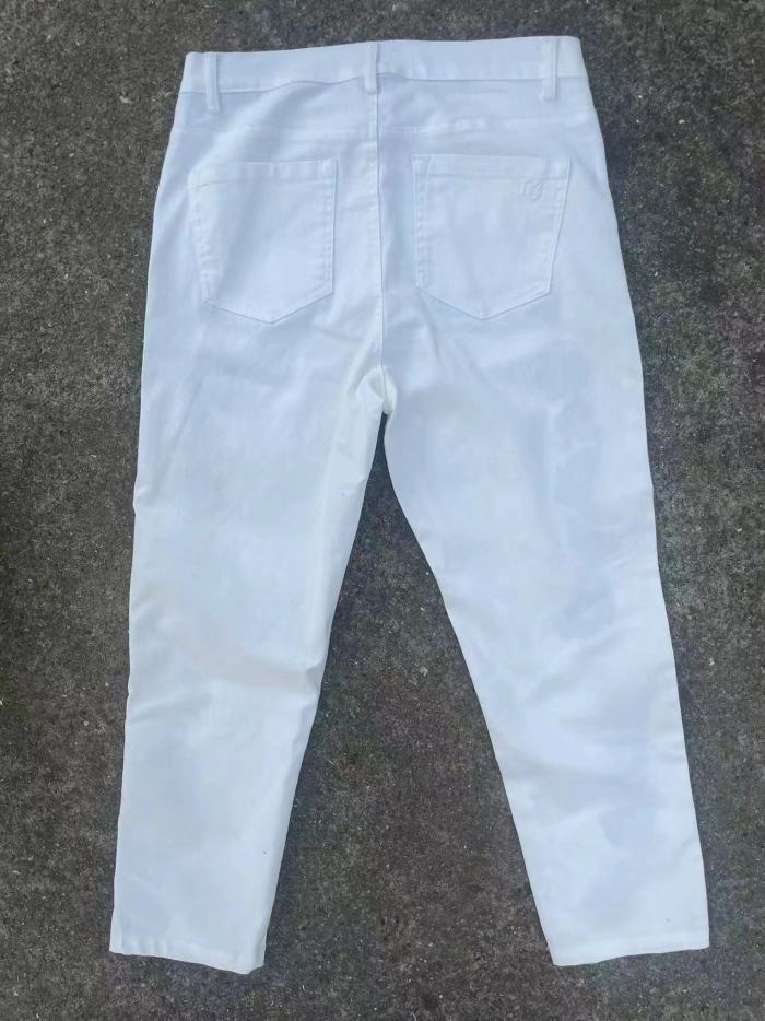 Stock jeans cheap jeans high quality European and American jeans skinny slim fit loose wide leg jeans