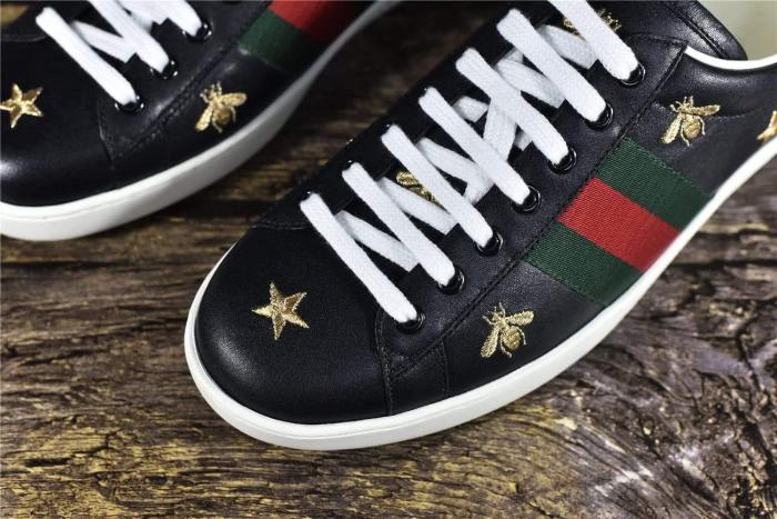 Gucci Ace Embroidered Bees and Stars (Black)