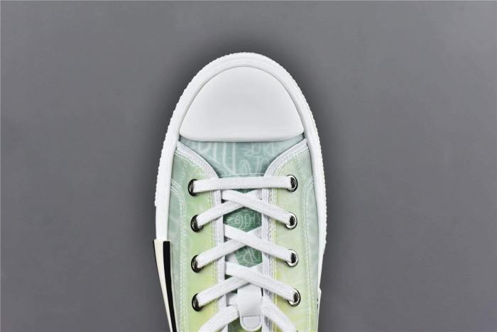 DIOR B23 Low-Top Yellow and Green Canvas with DIOR AND SHAWN Motif