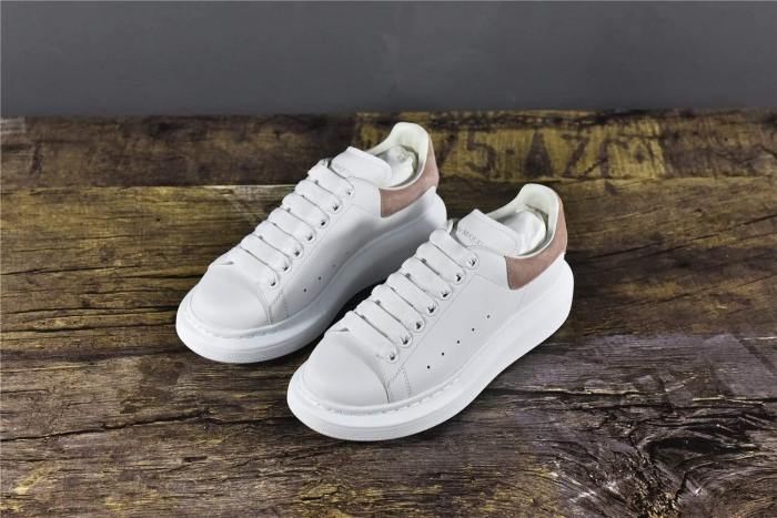 Alexander McQUEEN Oversized Sneaker White Smooth Calf Leather Patchouli Suede Heel
