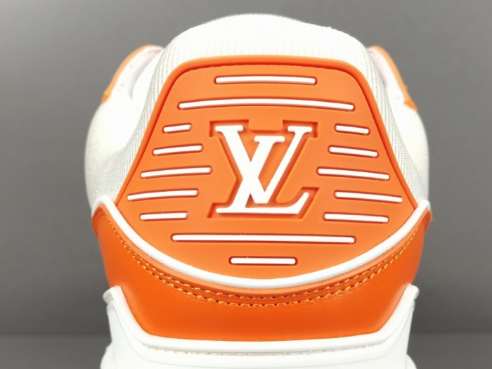 LV Trainer Paint Orange White