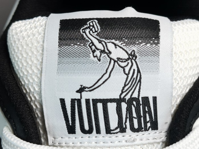 LV Trainer Velcro Strap Monogram Denim Black White