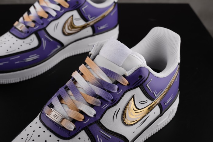 Air Force 1 Two-dimensional animation wind Laker purple gold
