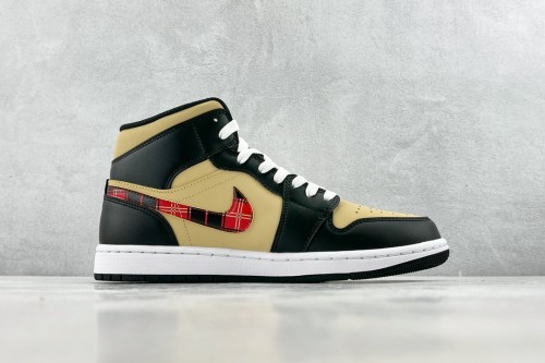 Air Jordan 1 Mid Tartan Swoosh