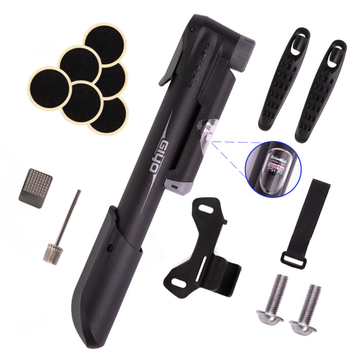 US$ 12.99 - GIYO Mini Bike Pump, Portable Compact Bicycle Pump with  Pressure Gauge, Tire Repair Kit, Perfect for Presta & Schrader Frame Mount  for Road, Mountain & BMX Cycling, Ball Pump