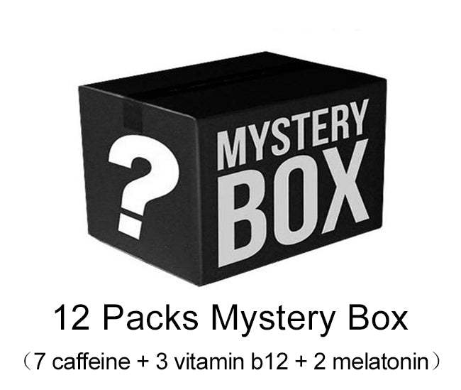 12 Packs Caffy Bar Mystery Box ( Caffeine +Melatonin + Vitamin B12 )