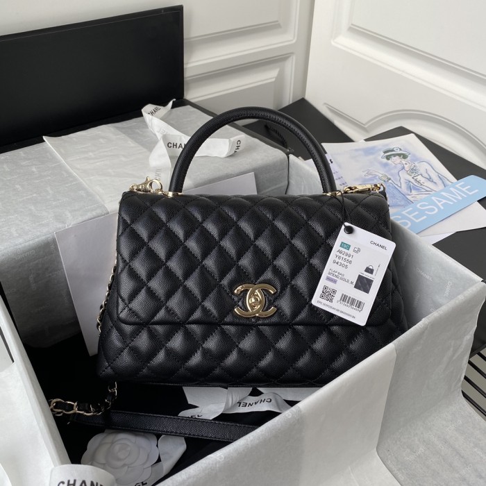 Us 74 90 Chanel Mini Coco Handle Flap Handbag Www Peachkk Com