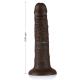 9.05-Inch Black Manual Realistic Suction Cup Dildo