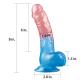 Lovetoy 8 Inch Suction Cup Multicolor Lifelike Dildo