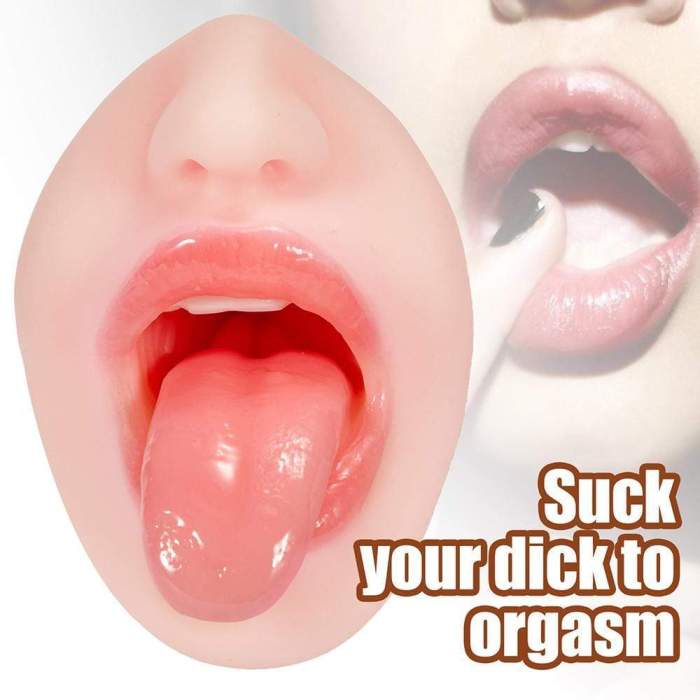 5.9Inch Pocket Pussy Realistic Mouth With 3D Teeth And Tongue