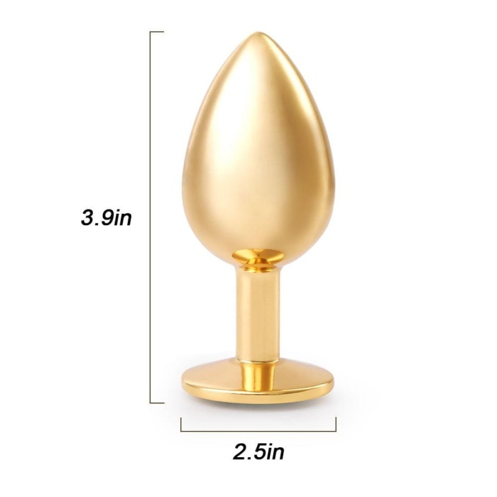 3.9 Golden Metal Gem Anal Plug