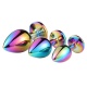 3pcs Stainless Steel Colorful Luxurious Diamond Butt Plugs Set