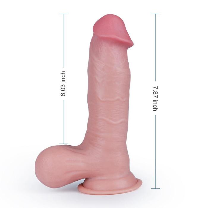 Lovetoy 7.8 Inch Moving Foreskin Realistic Dildo