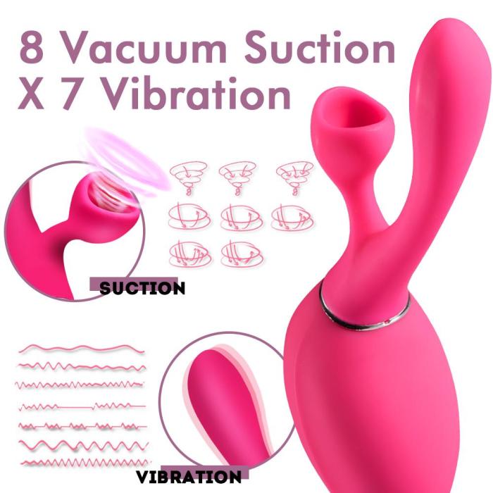 Bernic Rechargeable Female Oral Sucking Clitoral Rabbit Vibrator