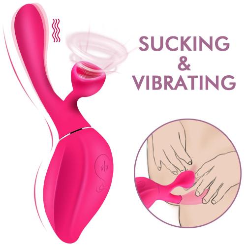 Bernic Rechargeable Female Oral Sucking Clitoral Rabbit Vibrator