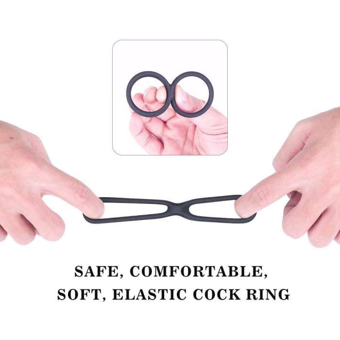 S-HANDE Silicone Dual Penis Ring Erection Enhancing Sex Toy for Man or Couples Play