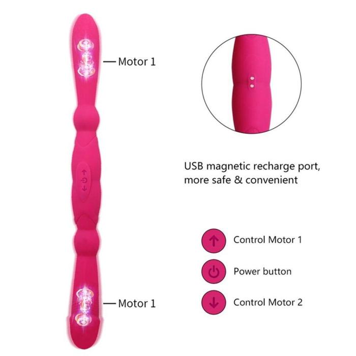 Double Ended Vibrator For Lesbian Long Dual Dildo G Spot Stimulator