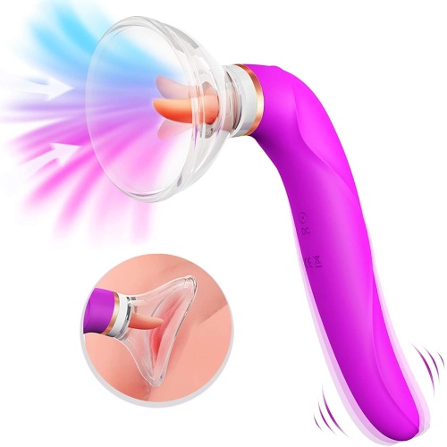 8 Suction Modes & 10 Tail Vibration Modes & 5 Licking Modes Tongue Licking Toy