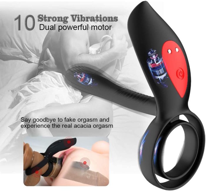 Hellofuntoys Vibrating Ring Sex Toys for Couple