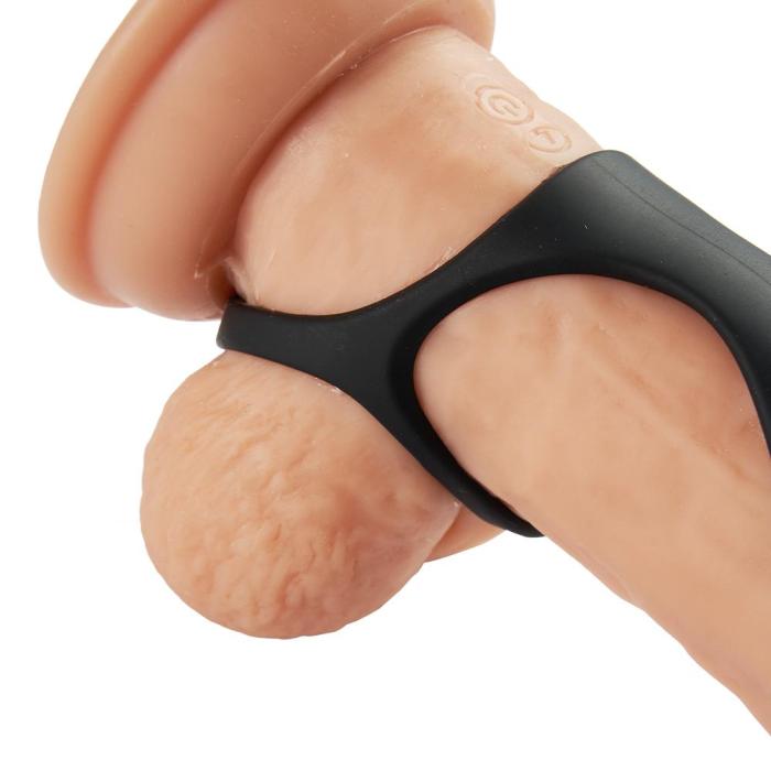 Silicone Beaded Penis Ring with Ball Ring