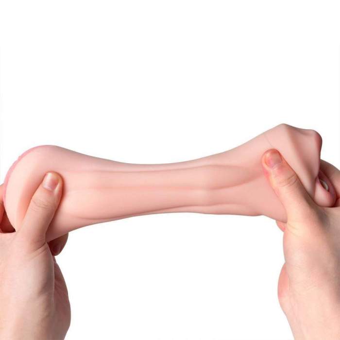 8.2 2-in-1 Realistic Mouth Clitoris Masturbation Pocket Pussy