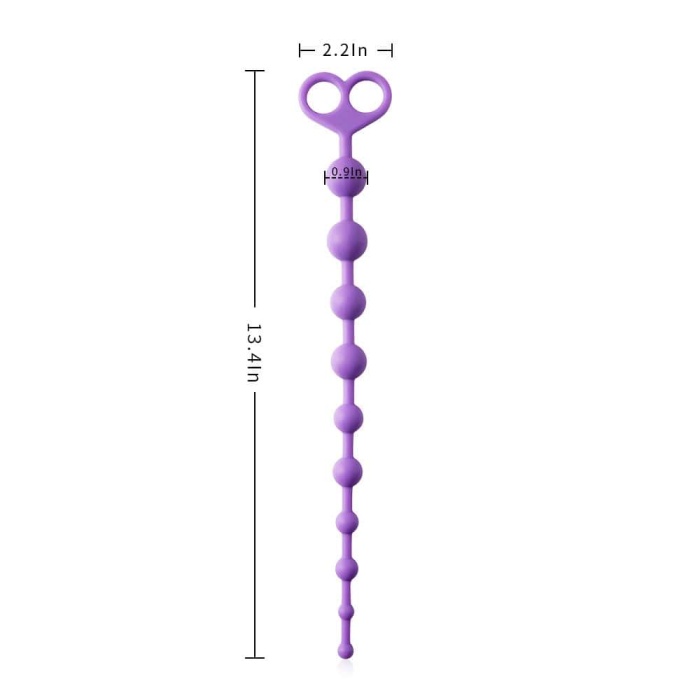 Manageable Silicone Butt Beads in Purple