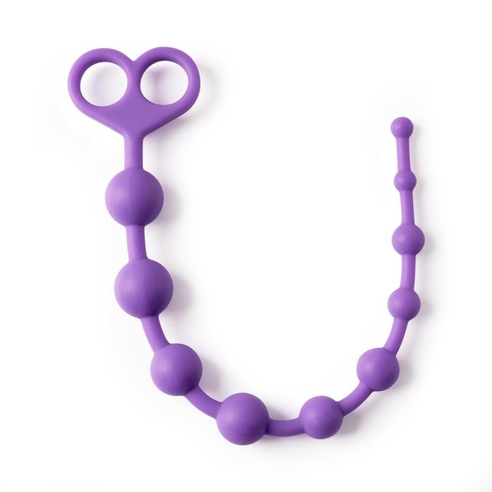 Manageable Silicone Butt Beads in Purple
