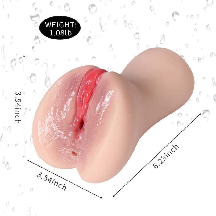 6.23'' 3D Texture Realistic Clitoris Pocket Pussy Stroker