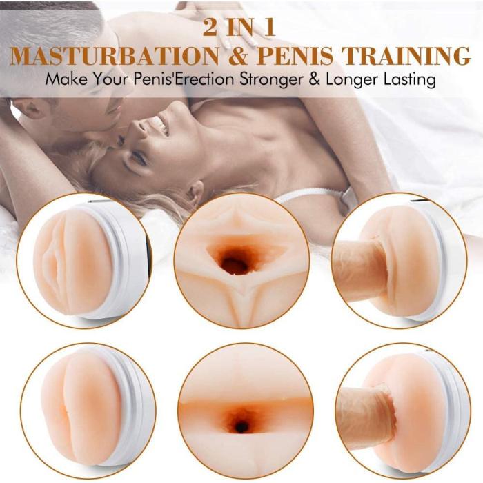 2 In 1 Two Motor 12 Vibration Pussy Anus Stroker