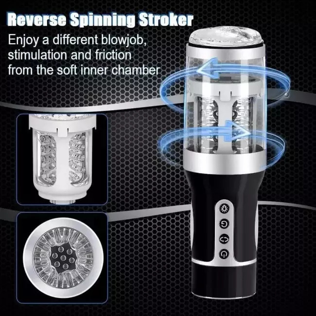 Automatic 3 Thrusting Rotating Oral Sex Masturbator Cup