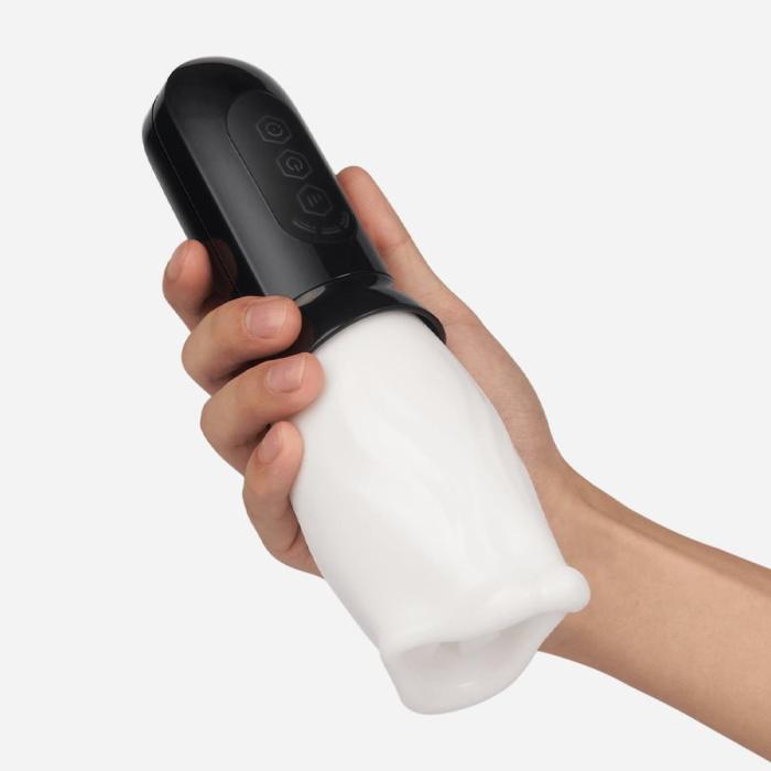 Bare Sleeve 4-frequncy Rotation 3 Speeds Oral Hands Free Masturbator