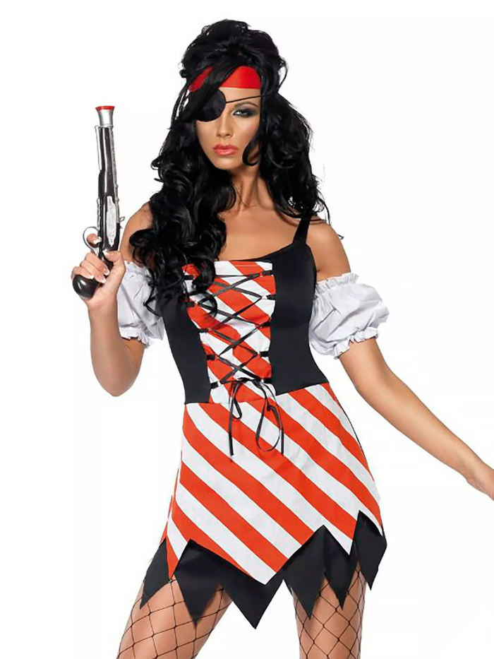 Fever Red and White Pirate Costume