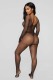 Rhinestone Fishnet Long Sleeved Crotchless Bodystocking