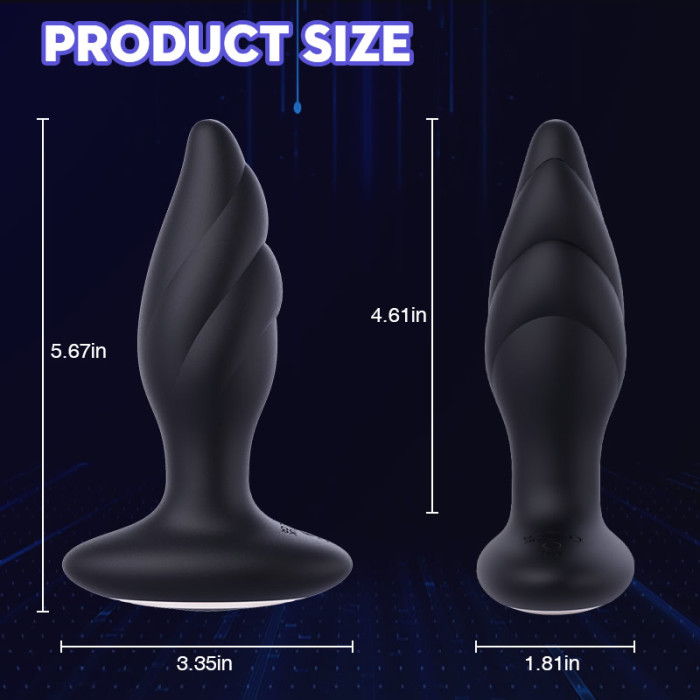 Hellofuntoys™ Large Size 9 Vibration Anal Vibrator Butt Plug