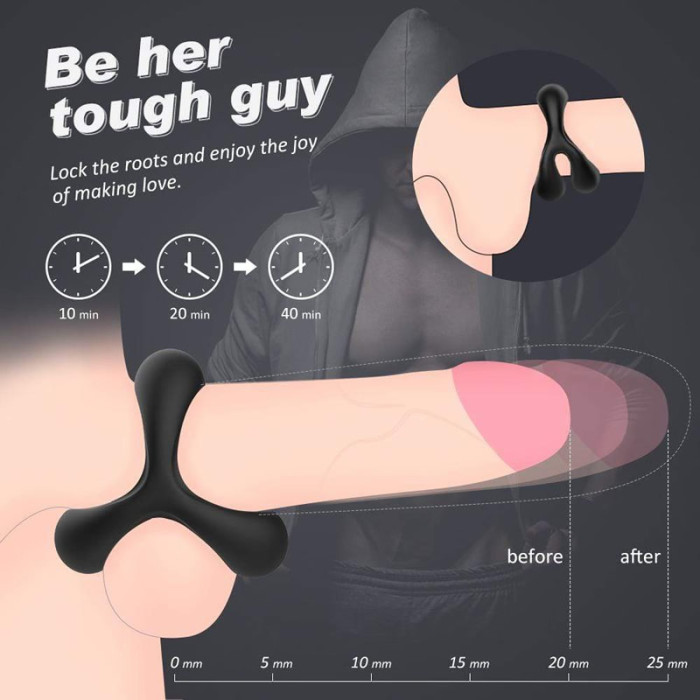 Hellofuntoys™ Triangle Silicone Cock Ring For Men Erection