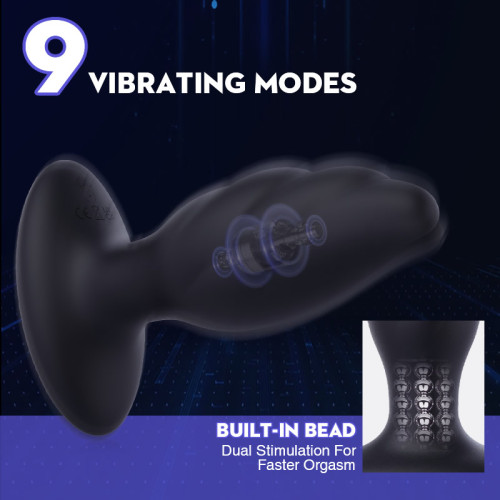 Hellofuntoys Large Size 9 Vibration Anal Vibrator Butt Plug