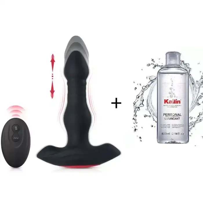 Hellofuntoys™ 3 Thrusting 10 Vibrations Anal Plug with Remote Controller