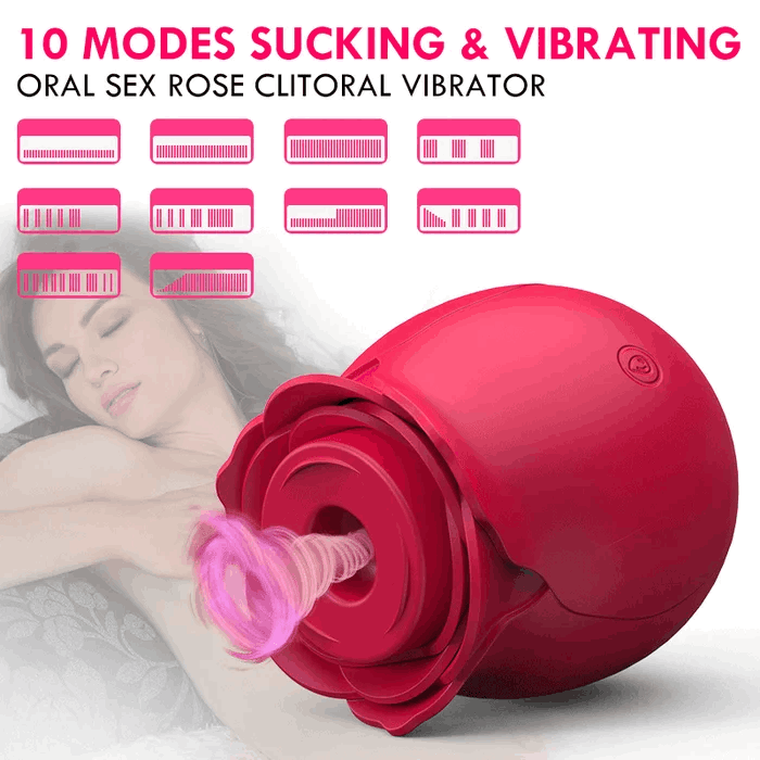 7 Suction Oral Sex Rose Clitoral Stimulator Vibrator
