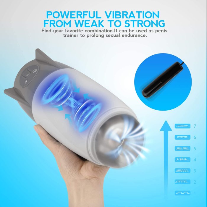Rocket Automatic Male Masturbator Cup with 5 Suction & 7 Vibration